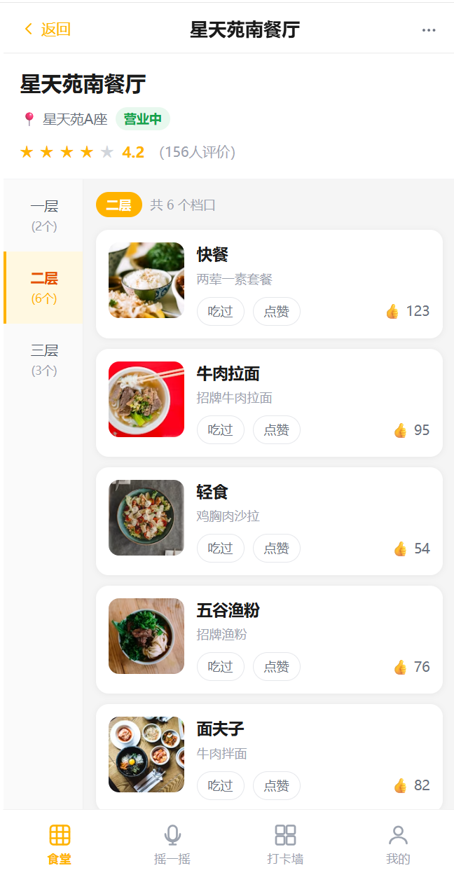 食堂详情